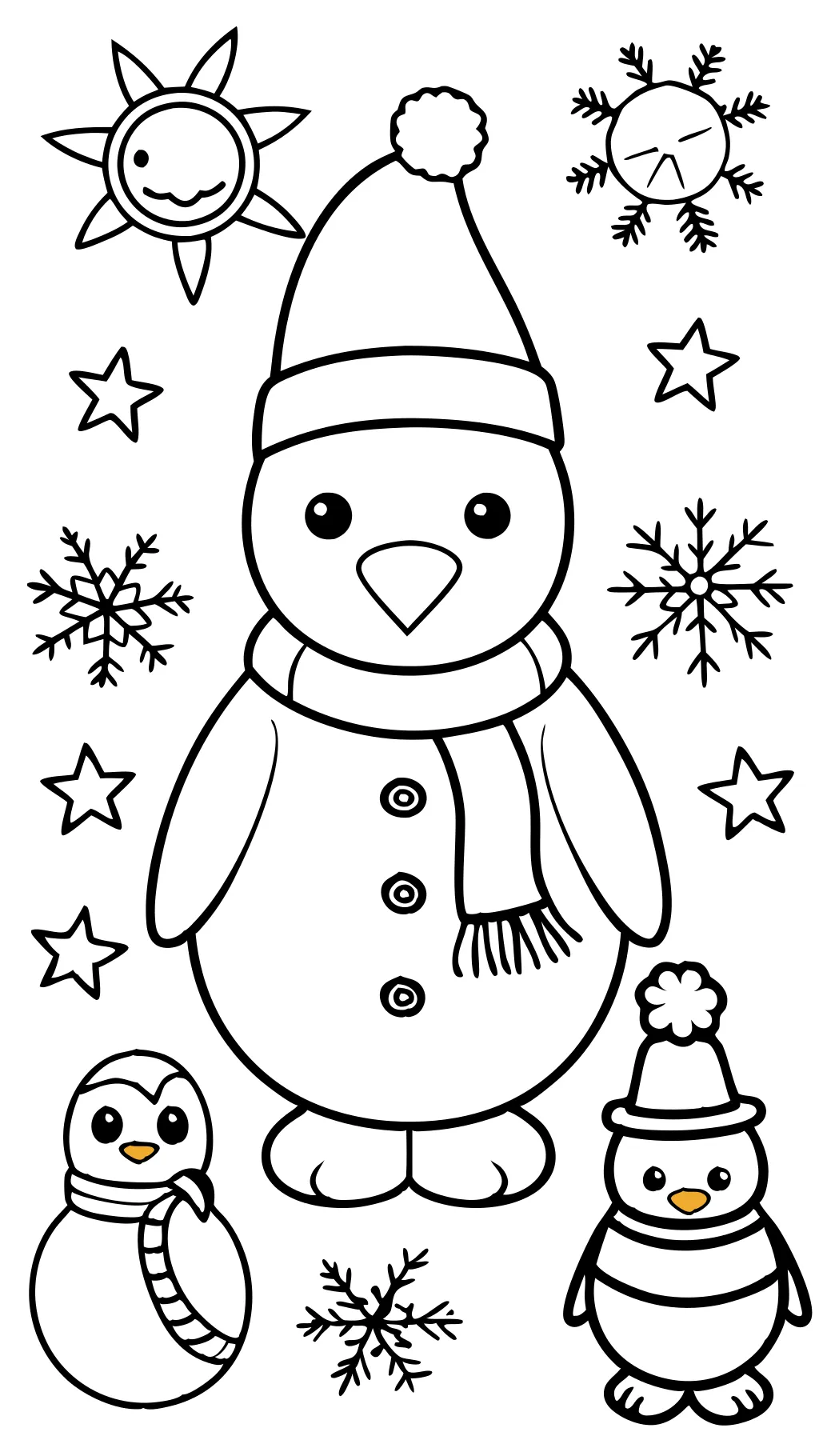 winter coloring pages free printable